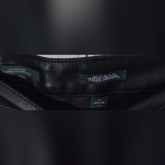 Wild Fable Black Faux Leather Trousers Size 17 - Picture 5 of 5
